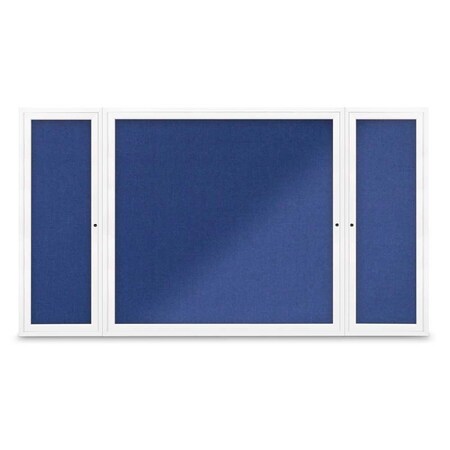 United Visual Products Indoor Enclosed Combo Board, 48"x36", Gold Frame/Black & Blue Spruce UVCB4836G-BLACK-BLSPRU